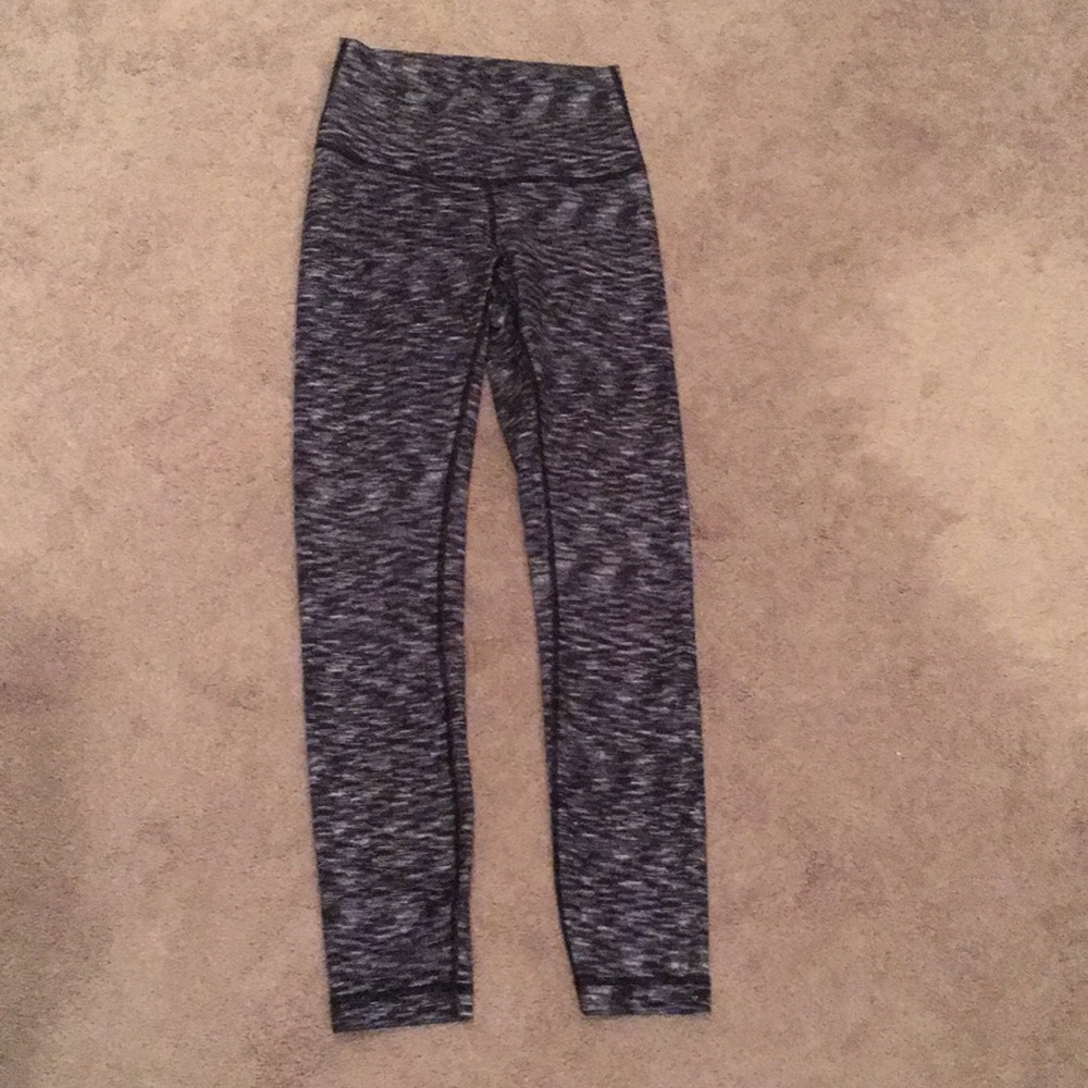 Lululemon Black/Gray/White High Waist Leggings